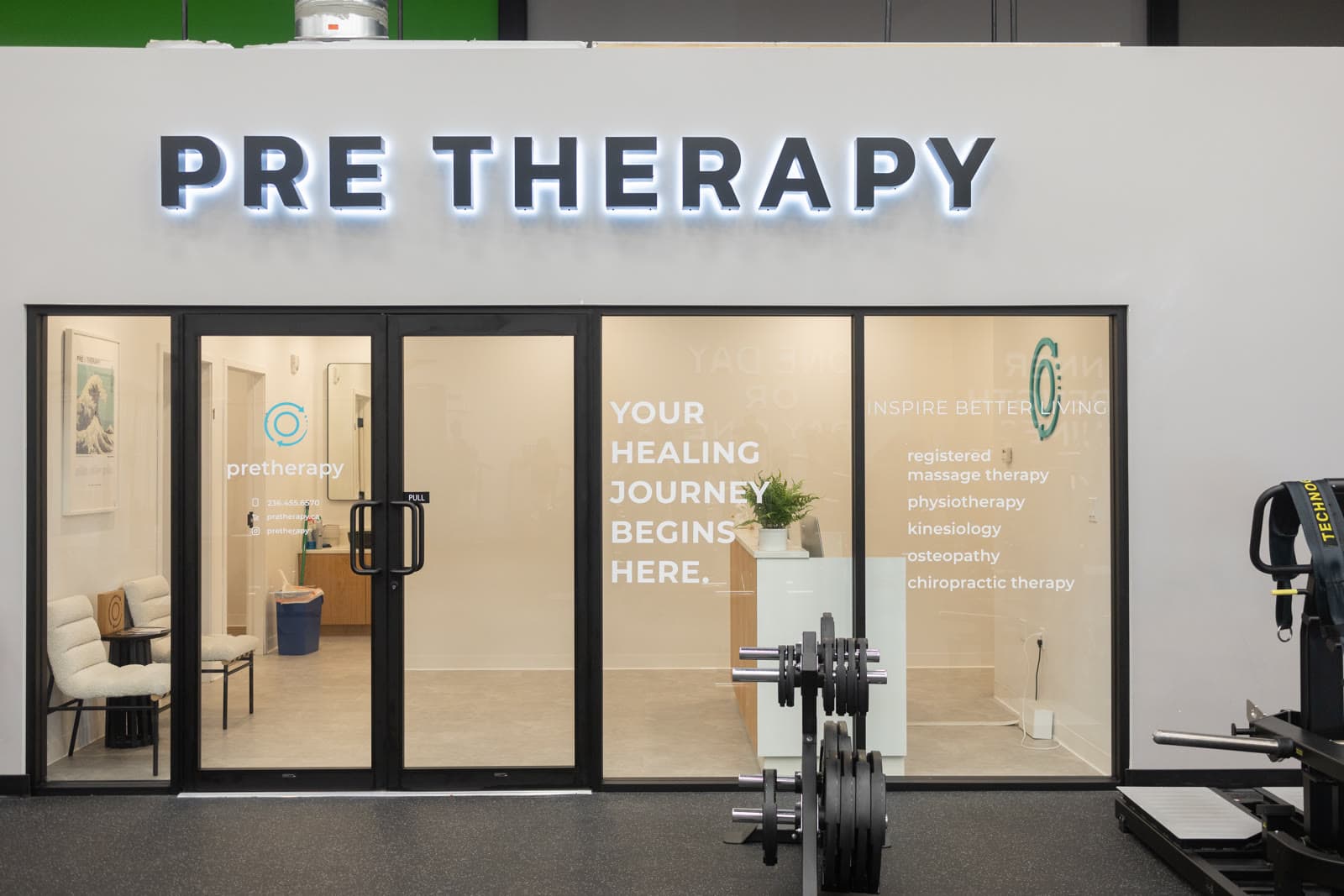 PRE Therapy storefront: 'Your healing journey begins here'